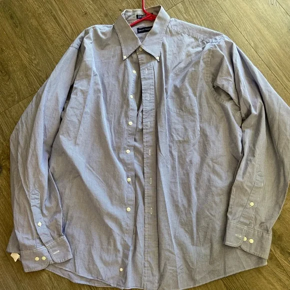 grant thomas dress shirts Grant Thomas Men Long Sleeve Button Down Casual Dress Shirt Size Large  Stripe A5